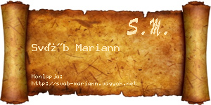 Sváb Mariann névjegykártya
