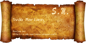 Sváb Mariann névjegykártya